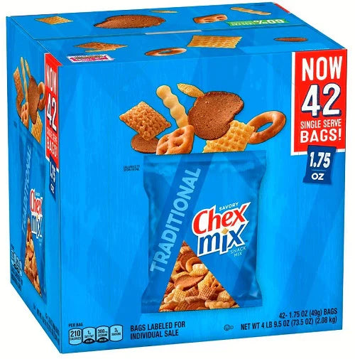 CHEX MIX TRADITIONAL SAVORY SNACK MIX (42 PK.)